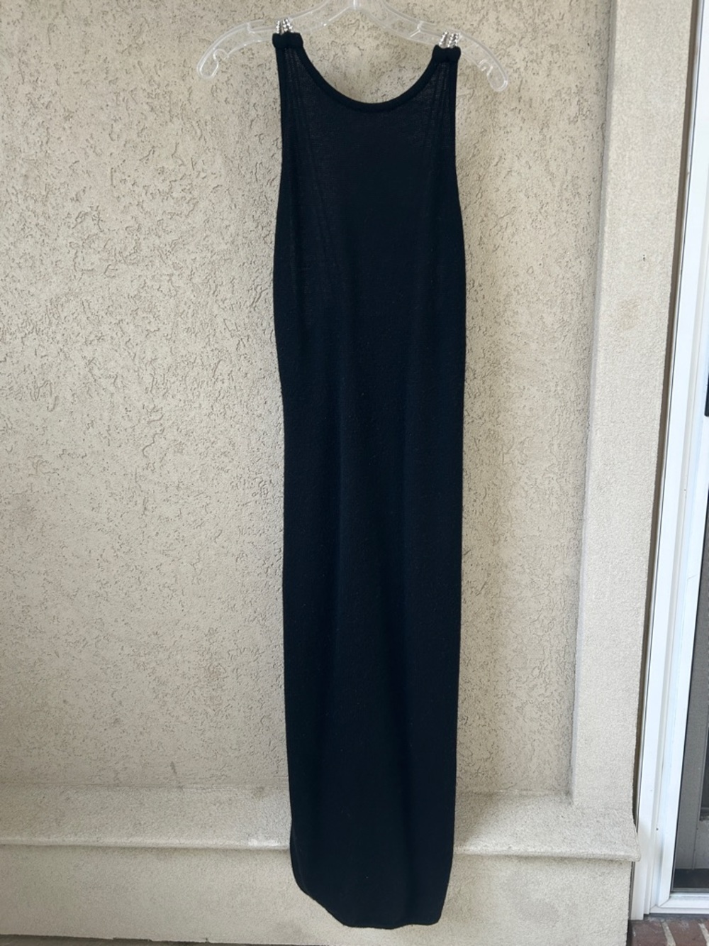 Rebecca Moses Black Tank Backless Maxi Dress